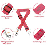 Dog Seat Belt, 2 Pack Adjustable Pet Car Seatbelt- Red
