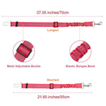 Dog Seat Belt, 2 Pack Adjustable Pet Car Seatbelt- Red