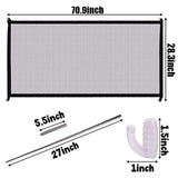 Pet Indoor and Outdoor Safety mesh Gate - Black 70.9"x28.3"
