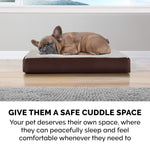 Memory Foam Dog Bed Sherpa & Suede Mattress w/ Removable Washable Cover - Small