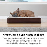 Memory Foam Dog Bed Sherpa & Suede Mattress w/ Removable Washable Cover - Small
